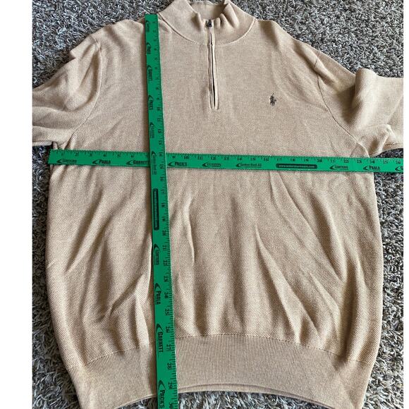 POLO RALPH LAUREN Mock Neck 1/4 Zip Sweater Men XXL - Picture 3 of 6